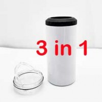 3 in 1 Stainless Steel Double Wall Tumbler and PREMIUM BOTTLE STUBBY Cooler for Dye Sublimation