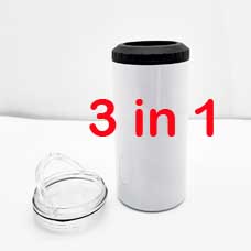 3 in 1 Stainless Steel Double Wall Tumbler and PREMIUM BOTTLE STUBBY Cooler for Dye Sublimation
