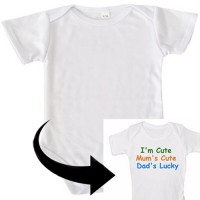 Blank Round Neck Baby Bodysuits Onesies for Sublimation ink Heat Press Printing