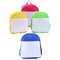 Children / kids bag backpack with white polyester dye sublimation heat transfer press printing