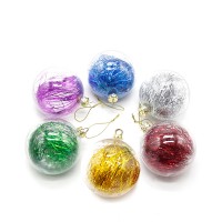 Sublimation ink Blank Christmas baubles GLITTER Ornaments Heat Press machine Printing Supplies-8cm diameter