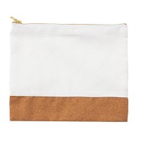 Canvas Stitching Cork Cosmetic Bag/Pencil Case Pouch for Dye Sublimation