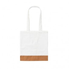 Canvas Stitching Cork Eco-Friendly Tote bag for dye sublimation ink printing 