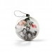 Sublimation ink Blank Double Side Metal Sheet Christmas Baubles Transparent 83mm Diameter