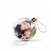 Sublimation ink Blank Double Side Metal Sheet Christmas Baubles Transparent 83mm Diameter