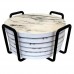 Black Metal Coaster Holder