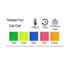 PU T-SHIRT GARMENT FLORESCENT VINYL HEAT PRESS TRANSFER FILM ROLL 1m x 50cm