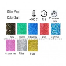 T-SHIRT Glitter GARMENT VINYL HEAT PRESS TRANSFER FILM Plotter Cutter 1m x 50cm 