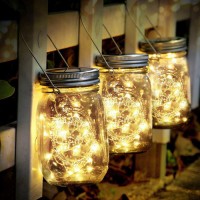 Glass Mason Jar with LED Light Decoration Solar Power for Dye Sublimation 