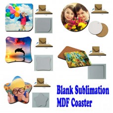 MDF Bar Coaster Dye Sublimation ink Heat press Transfer Printing - Cork Base (one piece)