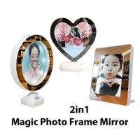 2 in 1 Magic Mirror and LED Light Photo Frame for Dye Sublimation Printing 