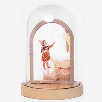 Blank Table Decoration LED light with wooden base for Sublimation Printing