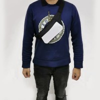 Black Waist Bag/Tanker Sling Bag with Zipped for Sublimation Printing