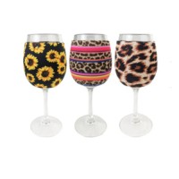Foldable Blank Wine Glass Stubby Holder Cooler Sublimation ink Heat Transfer 