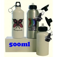 Blank aluminum water bottle for sublimation white 500ml best for sublimation ink