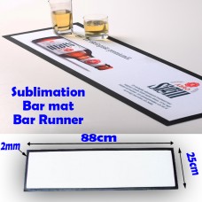 Bar Runners / Bar Mats with Black Edge Dye Sublimation ink Heat Press Transfer 88x25cm