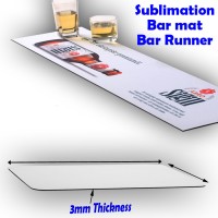 Neoprene  Bar Runners / Bar Mats for Dye Sublimation ink Heat Press Transfer 3mm Thickness