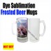 Beer Glass Stein Scrub Mug Cup BEST FOR SUBLIMATION INK Printing -- (1 pair, 2 pcs)
