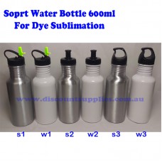 Blank aluminum SPORT water bottle 600ml for sublimation printing heat press