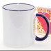 Colour Rim and Handle MUGS 11oz with gift box DYE SUBLIMATION- BEST FOR SUBLIMATION INK