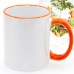 Colour Rim and Handle MUGS 11oz with gift box DYE SUBLIMATION- BEST FOR SUBLIMATION INK