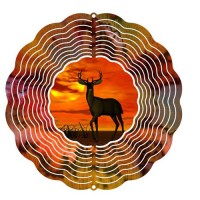 Blank Metal Spinning Wind Chimes Decorative Hanging for Sublimation Printing
