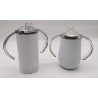 Baby mug Sippy Cup Stemless Stainless Steel Double wall tumbler for Sublimation 300ml 10oz