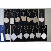 Blank Metal Shape Key Rings Heat Press machine Sublimation ink Printing Supplies