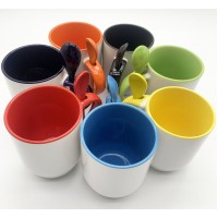 Sublimation Blank MUG and SPOON SET 12oz with Gift Box for mug press