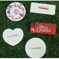 Blank Acrylic Name Tag Sign Badge for Sublimation Heat Transfer Printing