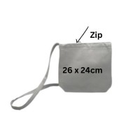 Small Size Canvas tote bag with zipper for dye sublimation ink printing 24x26cm