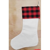 Linen Santa Stocking for dye sublimation heat transfer press printing 