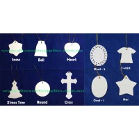 Sublimation ink Blank CERAMIC Ornaments Heat Press machine Printing Supplies