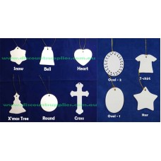 Sublimation ink Blank CERAMIC Ornaments Heat Press machine Printing Supplies